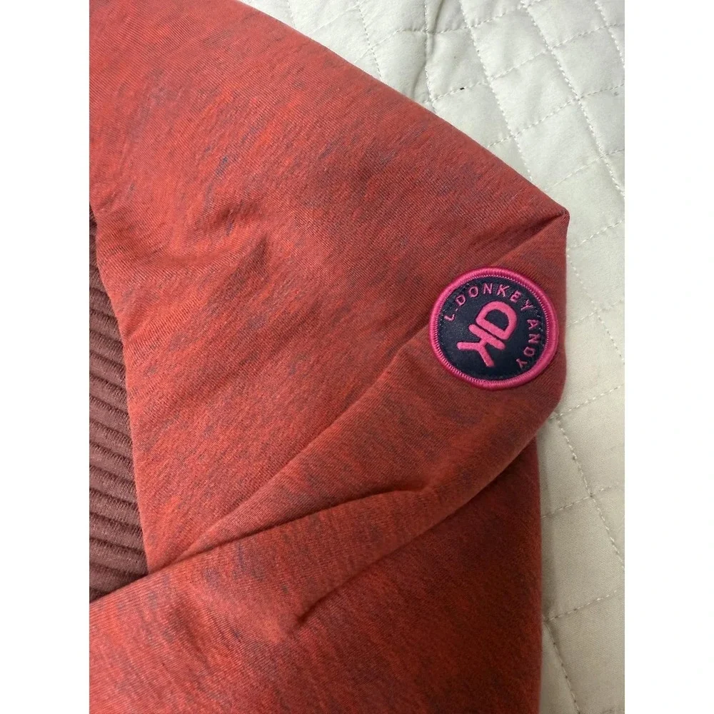 L Donkey Andy Full Zip Performance Jacket‎ Red Stretch Athletic